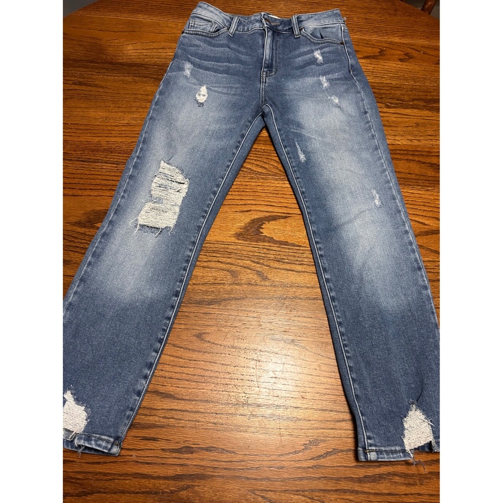 L.T.J Letter to Juliet Distressed Straight Leg Jeans Medium Wash TP01-602 27